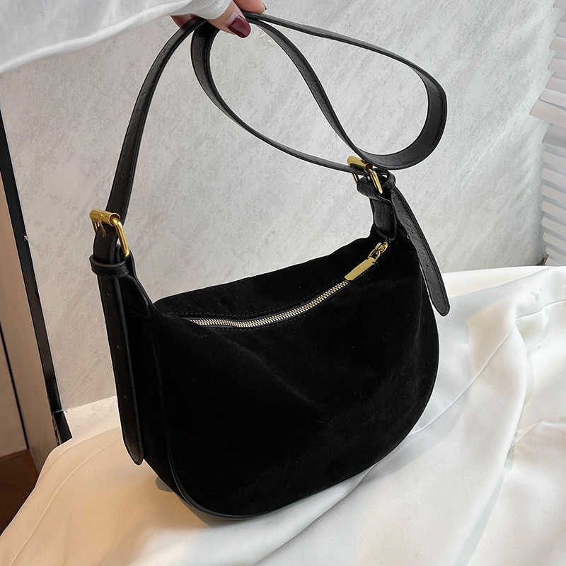 CMM High End Suede Bag for Women Autumn and Winter New Fashion Trend Shoulder Bag Crossbody Dumpling Bag