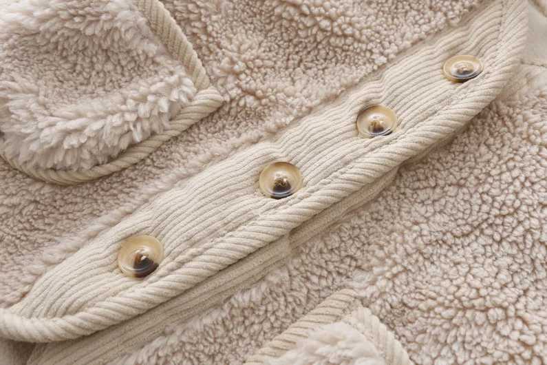 Autumn/Winter Korean Boys and Girls Clothing Open Hemp Fleece Loose Cashmere Warm Childrens Jacket M241018