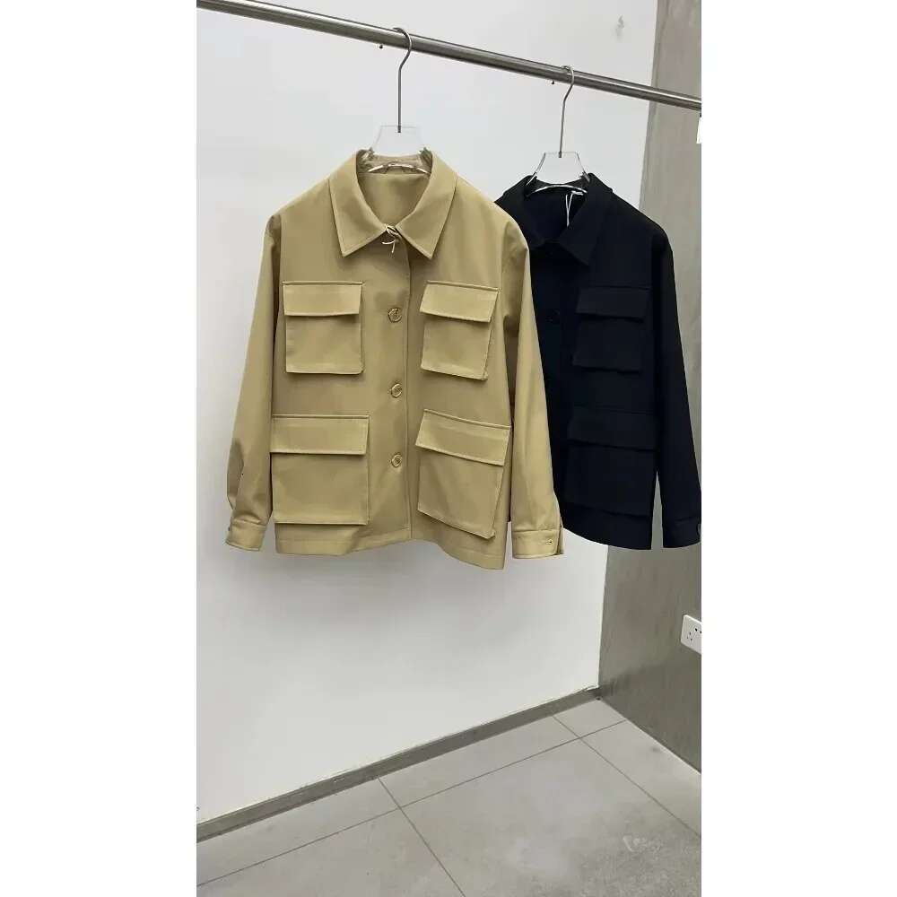 Spring Casual Jackets For Women INS Style Outerwear Fashion Loose Slim Zipper Single-Breasted With Pocket Streetwear