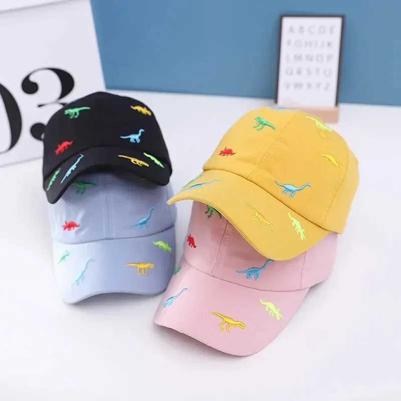 Summer Kids Baseball Cap Outdoor Adjustable Infant Boy Girls Sun Hats Dinosaur Embroidery Baby Cap LX241018