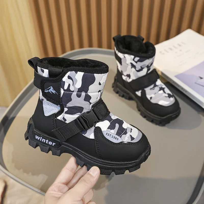 Boots Childrens shoes girls and boys winter childrens boots outdoor snow ankle anti slip cute walking sports wear-resistant Kp warm casual boots H2410