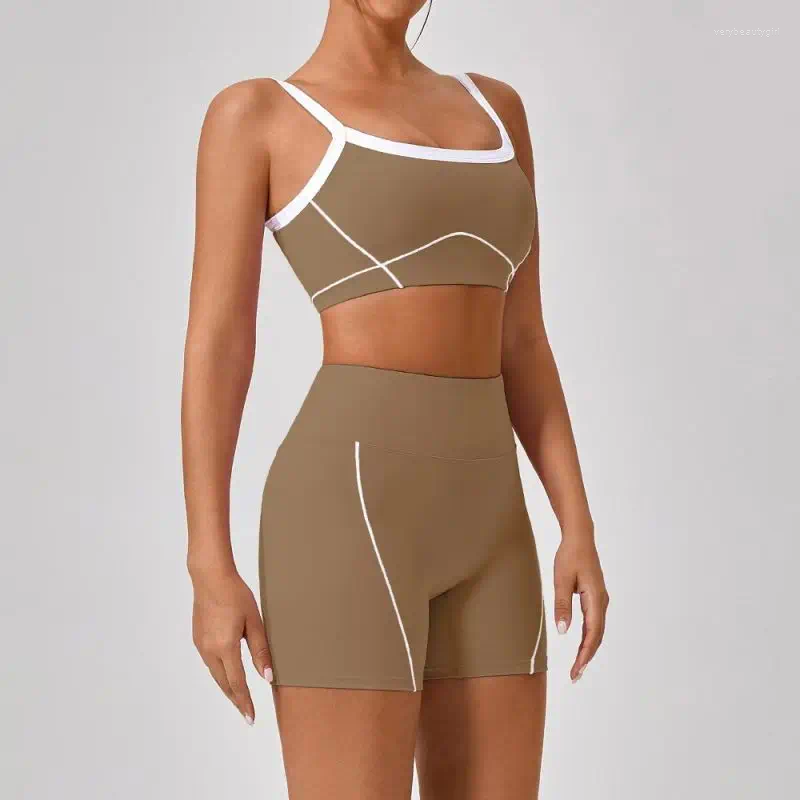 Outfits For Woman Tracksuit Active Sets Summer 2pcs Patchwork Sport Yoga Suit High Waist Flare Split Leggings Fitness Workout Set Sportwear