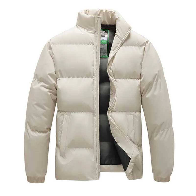UHYTGF 4XL Couple Parkas Jackets Male Zipper Stand Collar Down Cotton Winter Coat Mens Casual Warm Youth Men Short Overcoat 229 LX241018