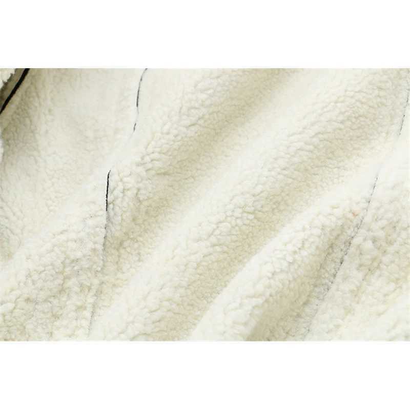 Evfer Winter Fashion Lady Patchwork Lamb Wool Warm Jackets Outwear Women Stylish Turn-Down Collar Zippers Faux Leather CoatsX241018