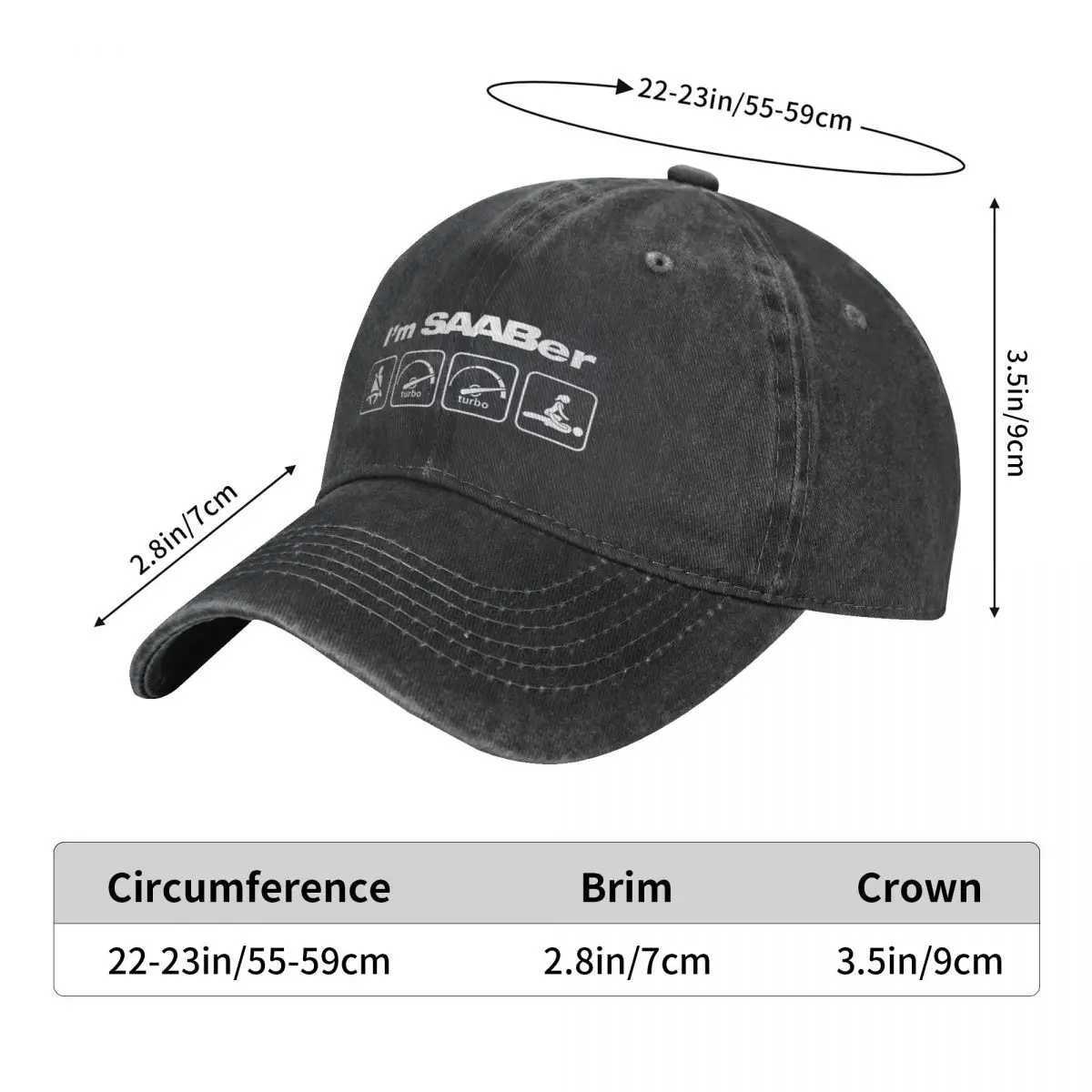 Summer Cap Sun Visor I Am SAABer Hip Hop Caps SAAB Cowboy Hat Peaked HatsX241018