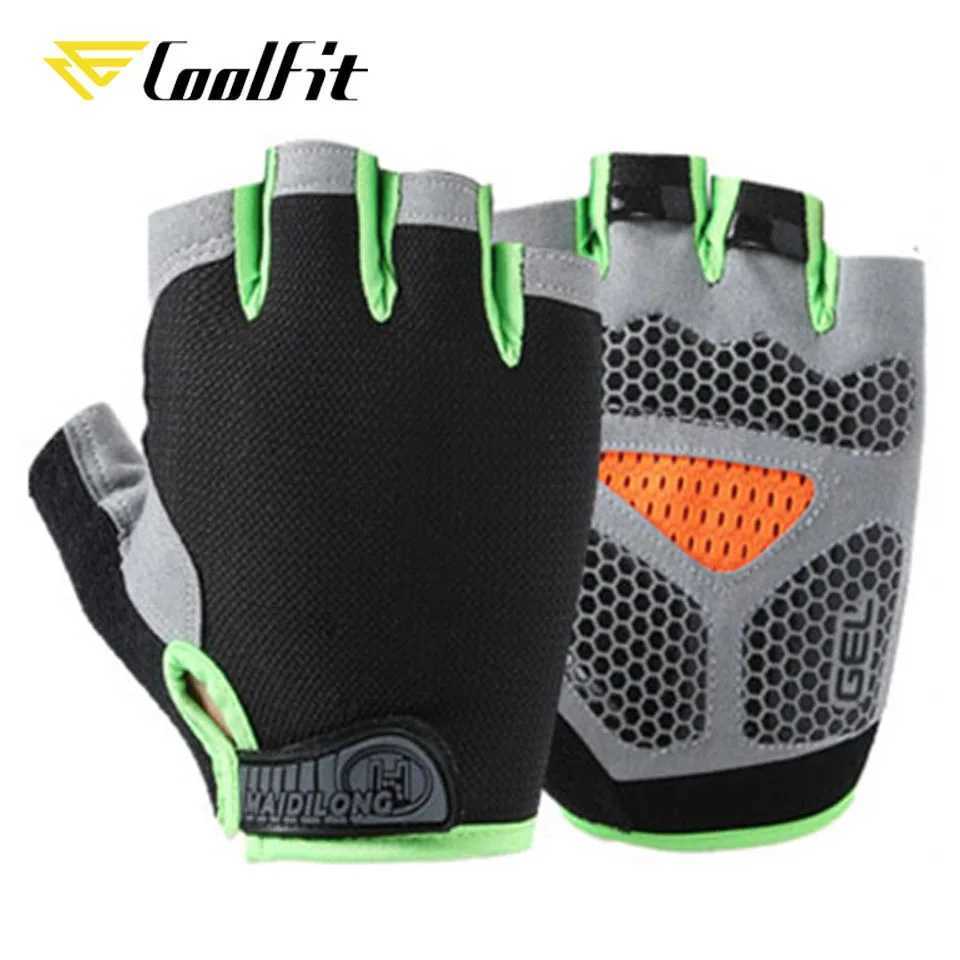 CoolFit Breathable Fitn Gloves Silicone Palm Hollow Gym Gloves Weightlifting Training Dumbbells Crossfit FitnessW241018