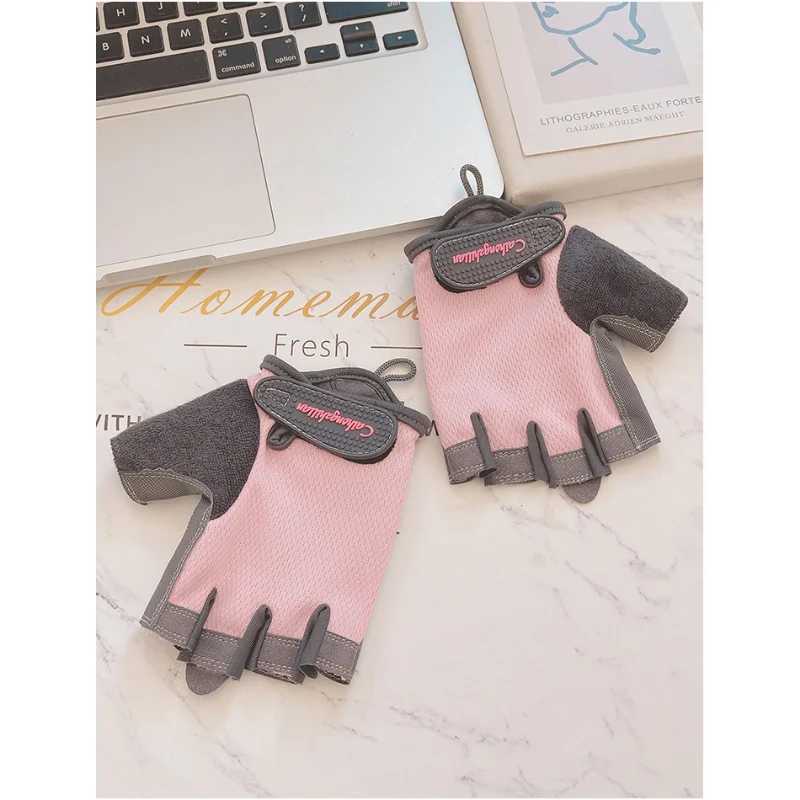 Mens Womens Summer Equipment Yoga Half Finger Ice Silk Fitness Gloves Non slip Exercise Bicycle GlovesW241018