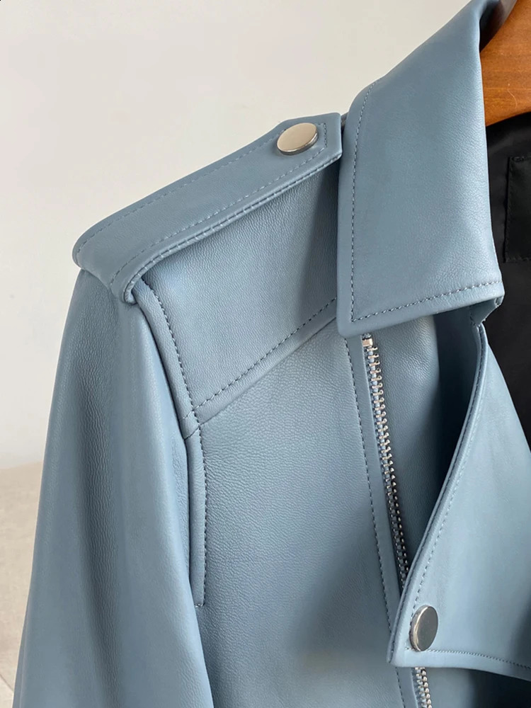Mauroicardi Spring Autumn Short Blue Black Pu Leather Motorcycle Biker Jacket Men Long Sleeve Zipper Plus Size Outerwear 4xl 5xl 241017