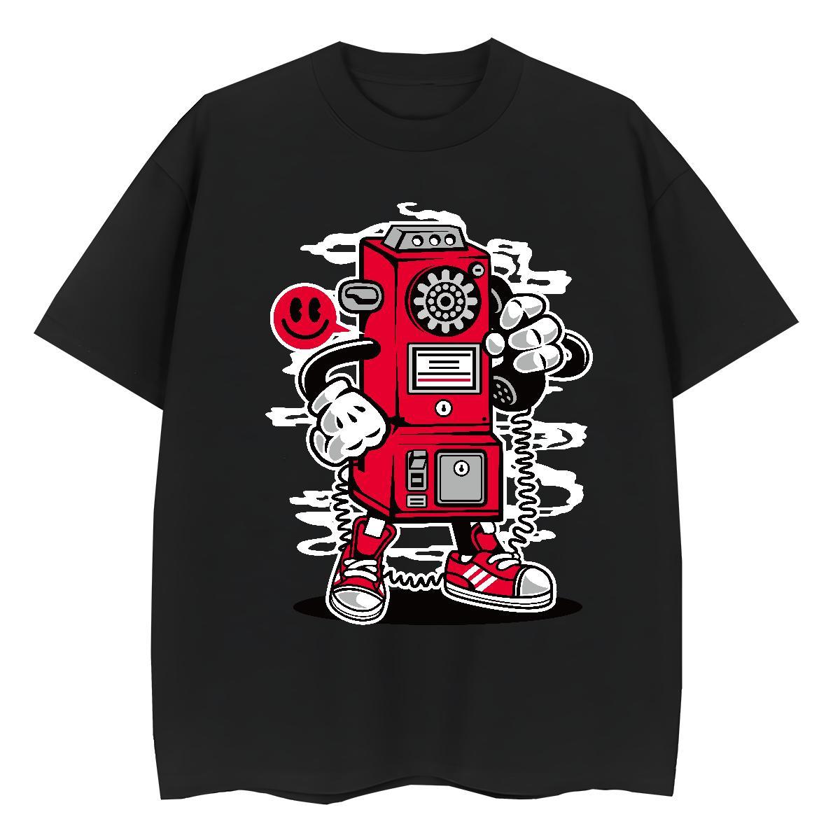 New Arrival T-Shirts for Women 230g Cotton Breathable Crew Neck Daily Outfit robot Woman Tshirt Popular Custom Printing Tops