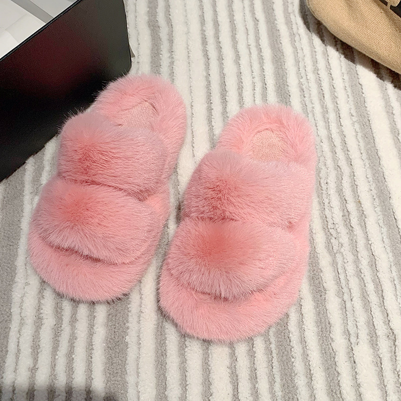 Children's slippers, internet famous new soft soled girls' fur shoes, autumn and winter indoor warm home shoes, girls' cotton slippers