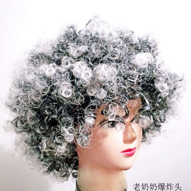 Halloween Explosive Cosplay Fan Clown Headband Children's Rainbow Party Wig