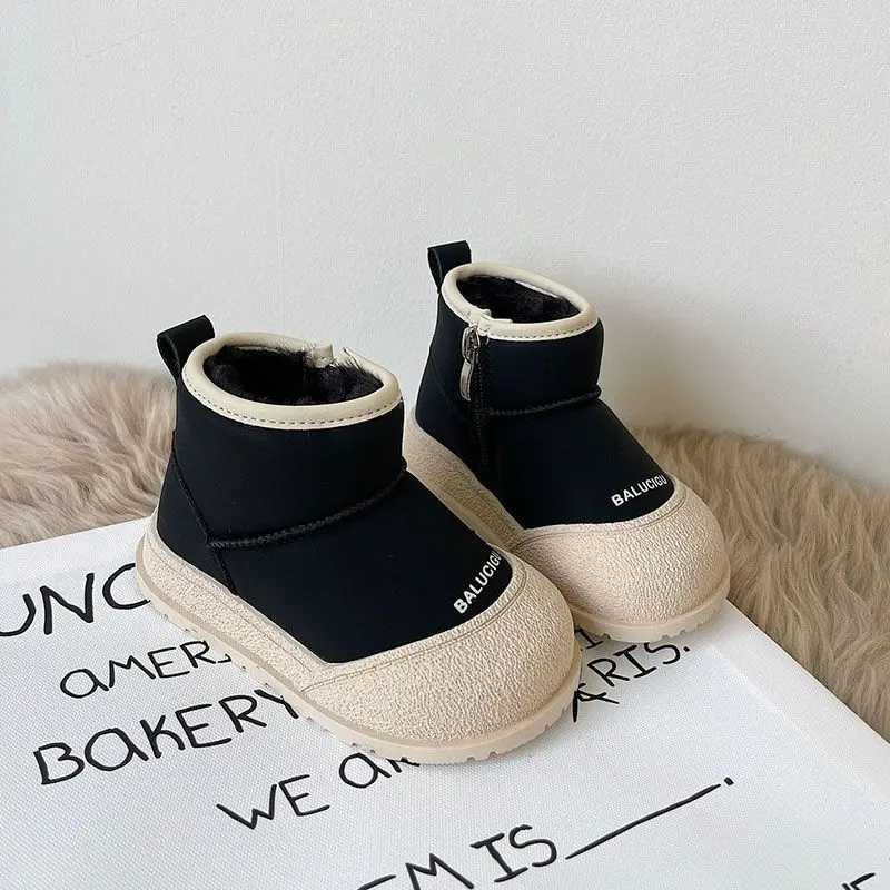 Boots Boys Snow Boots Winter Children Short Boot Plush Warm Cotton Boots Anti Slip Cotton Shoes Winter Shoe for Girl Ankle Boots H241018