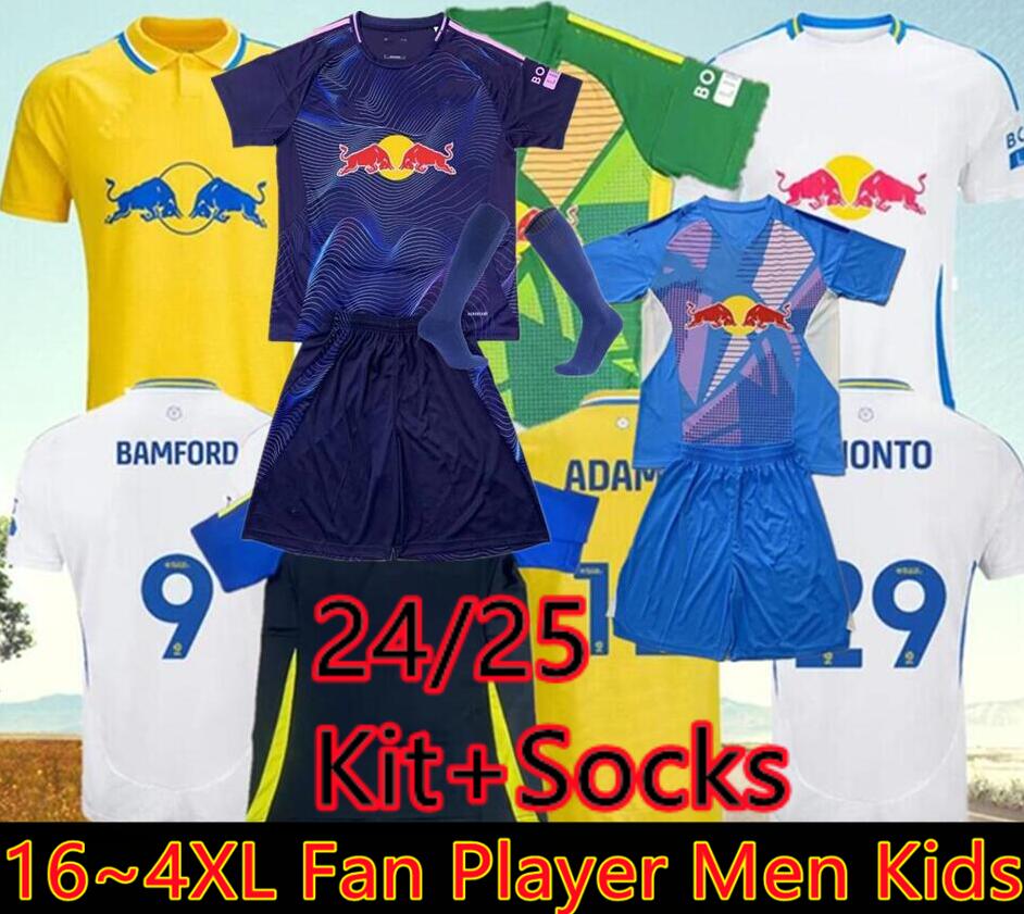 BAMFORD Llorente RODRIGO Leeds Unitedes Soccer Jerseys 2024 Adams Aaronson HARRISON Sinisterra JAMES Maillots De Football Kids Kit Football Shirt AARONSON