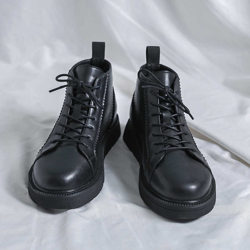 Martin Boot Large Ankle Boots Autumn Winter New Youth Fashion Boots Hairstylist Mens Leather Boots Fashion Boots 240927
