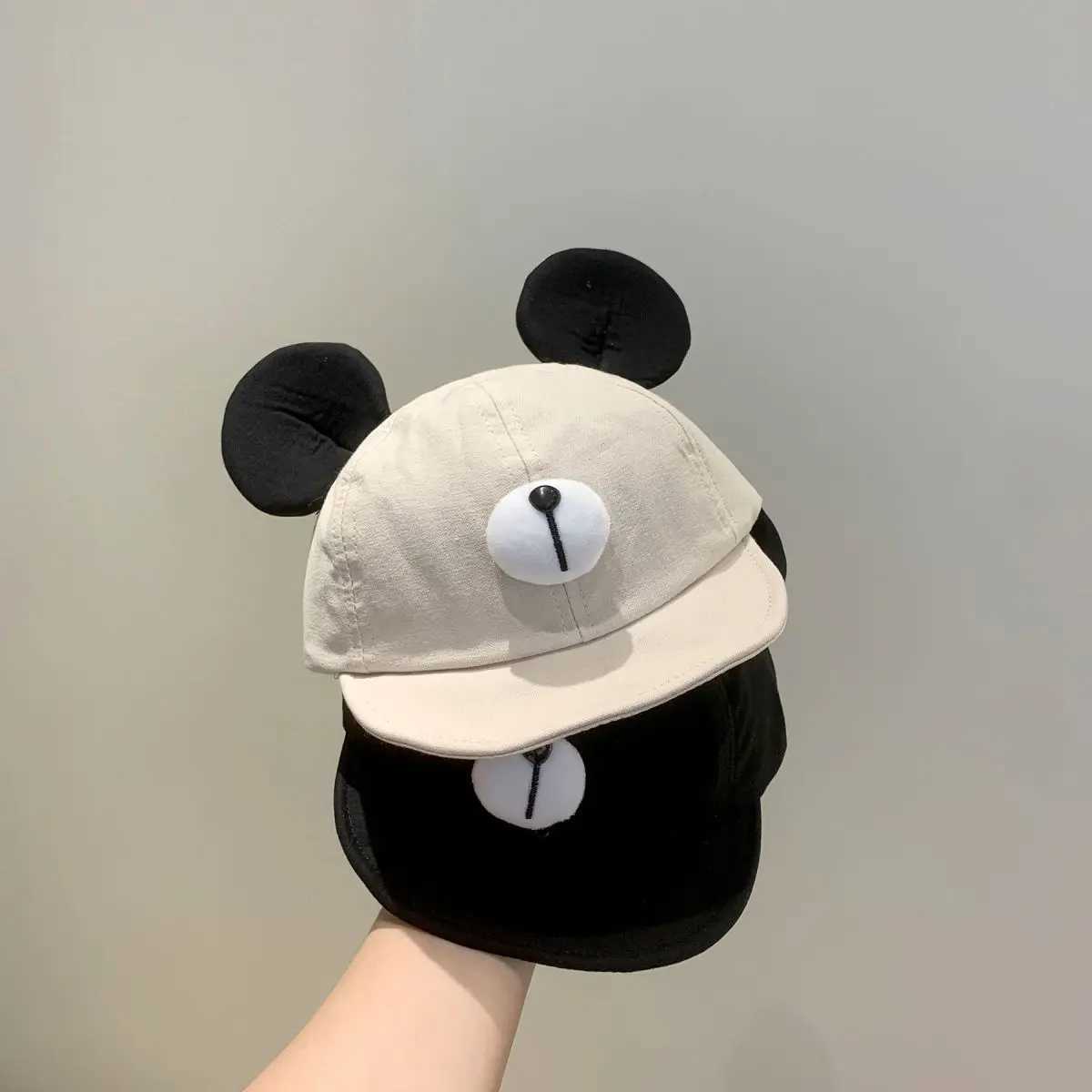 Cute Bear Ear Baby Hat Kids Boy Girl Soft Cotton Peaked Bonnet Caps Children Casual Sun Visor Hats LX241018