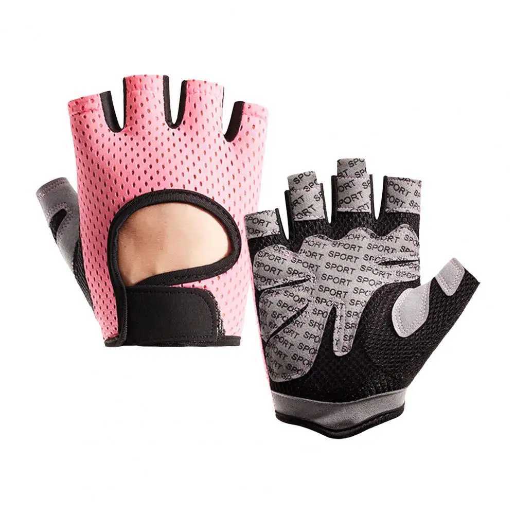 Non slip half finger sports gloves with full palm protection suitable for weightlifting bicycles unisex outdoor sports glovesW241018