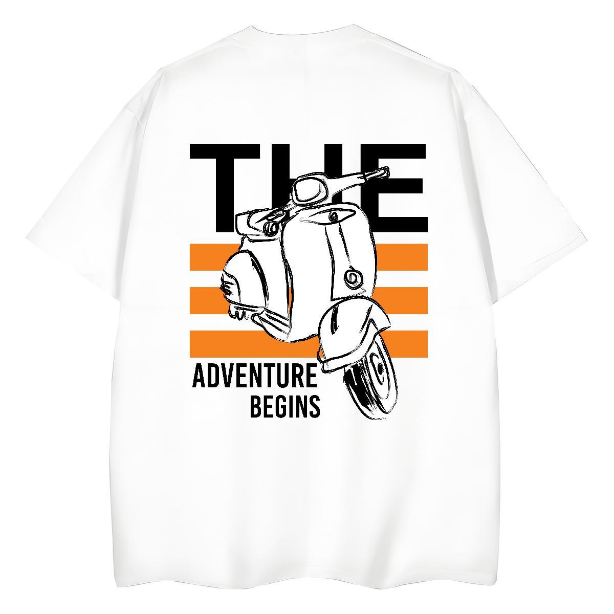 2024 DIY T-Shirts 230g 100% Cotton Round Neck Short Sleeve Sports Casual Motorcycle Couples T Shirts Female Custom Print Oversized Tee Shirt