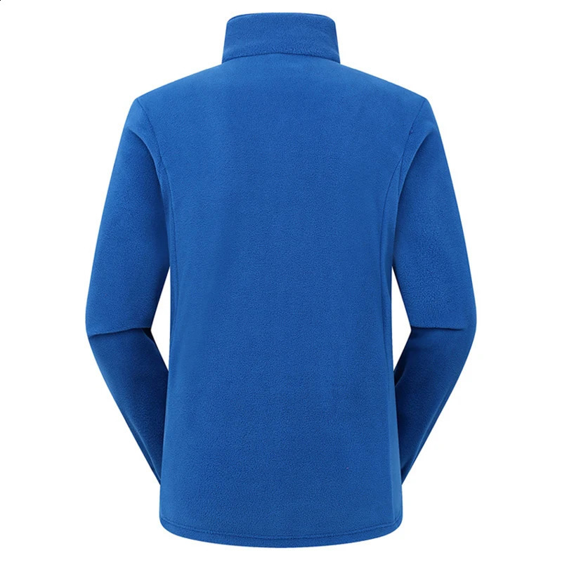 Soft Polar Fleece Jacket with Pockets Lightweight Outdoor Recreation Full Zip Coat 241017