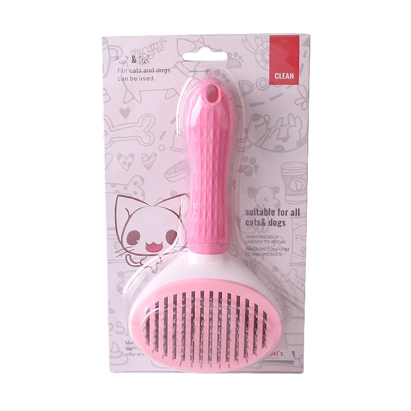 Self Cleaning Slicker Brush Dog Brush & Cat Brush with Massage Particles Removes Loose hair & Tangles Skin Friendly & Promote Circulation