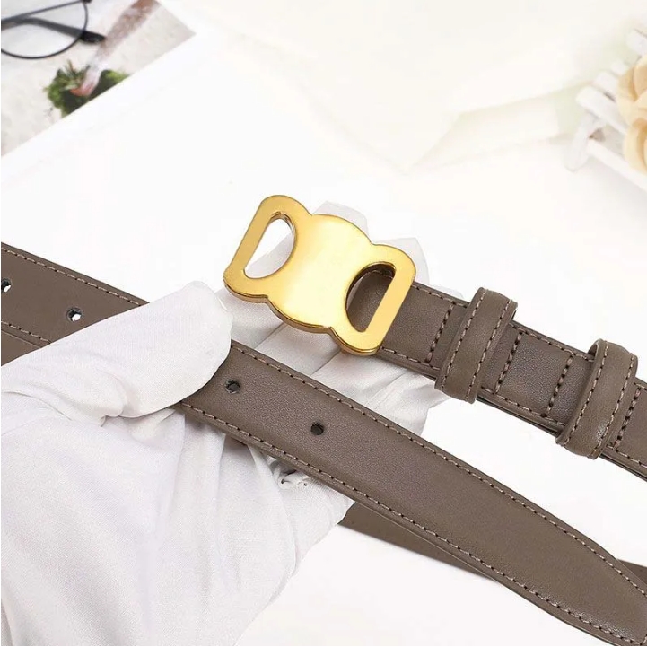 Designer belt for Women designer's fashionable smooth buckle belt, casual cowhide bright buckle 2.5cm thin waist belt sizi 90cm-115cm with box SSSSS