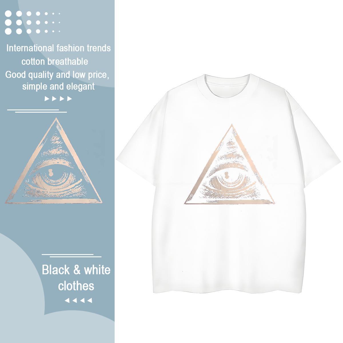 Custom Women T Shirts 100% Cotton 230g Breathable Sports Casual eye of the devil Woman Tshirt Nice Custom Printed Tshirts