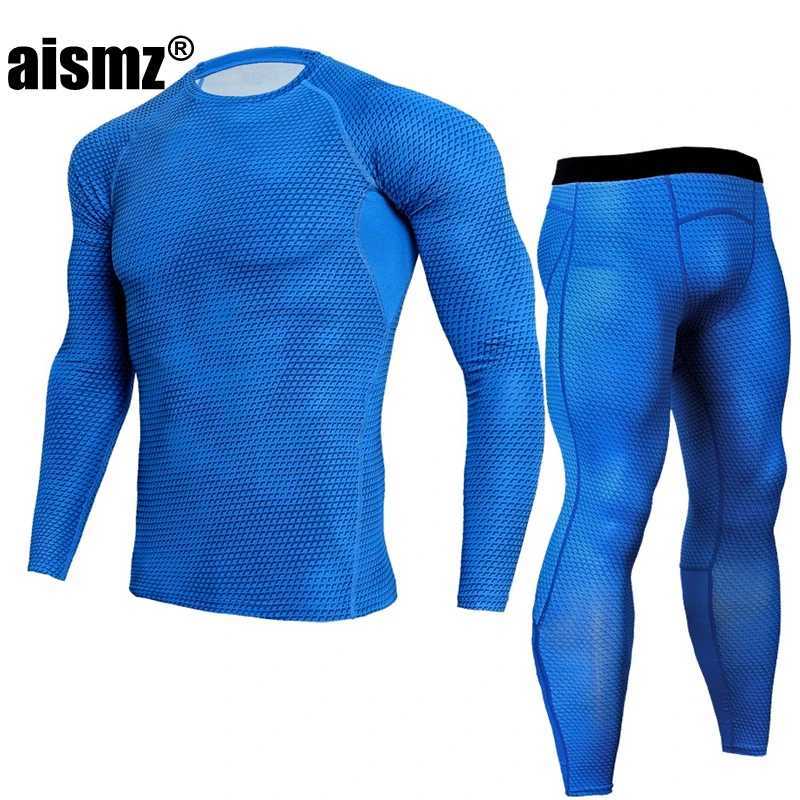 Men's Thermal Underwear Aism 2018 New Winter Hot Underwear Set for Mens Quick Drying Antibacterial Stretching Mens Hot Underwear Y2410186JBE
