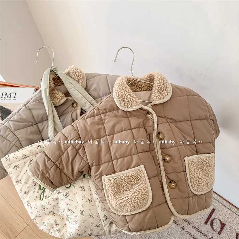 Childrens bedding jacket baby winter cardigan girls thick warm jacket boys warm jacket childrens cotton padded clothing M241018