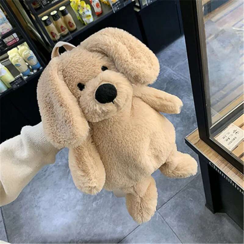 New Style Doll Backpac Cartoon Backpack Dog Plush Women Bag Gift Animals Kids Bags For Girls
