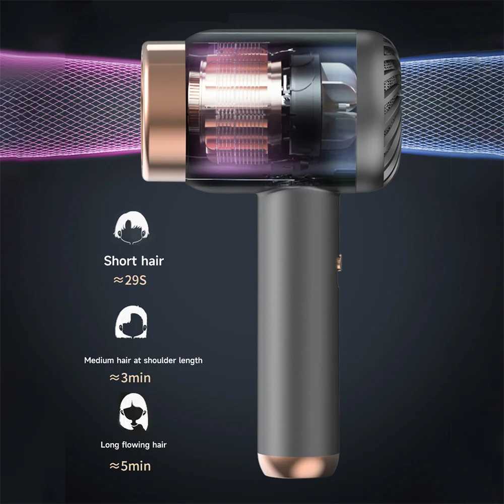 Cordless hair dryer travel hair dryer hot/cold air mode charging/plug-in suitable for both women and men W241018