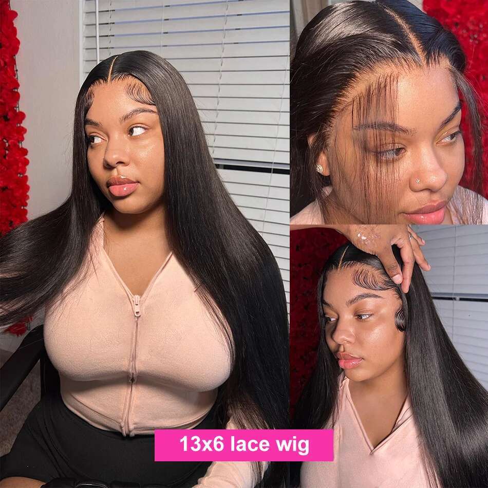 Ready to Wear Go Glueless Wig Straight 13x6 HD Lace Frontal Wig Human Hair Bob Wig 6x4 Transparent HD Lace Front Closure Wig