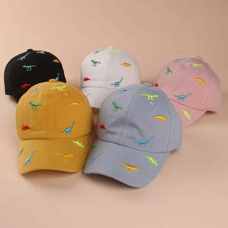 Summer Kids Baseball Cap Outdoor Adjustable Infant Boy Girls Sun Hats Dinosaur Embroidery Baby Cap LX241018