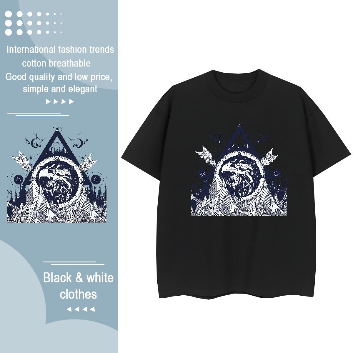Fashion T-Shirts 230g Cotton Crew Neck Outdoor eye of the devil Lady T shirt Designer Nice Floral Print Tops Shirt