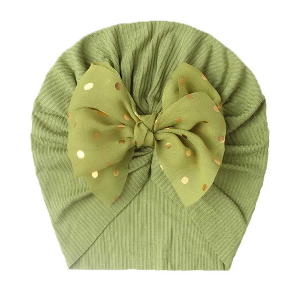 INS Childrens Hats Newborn Thread Printing Bow Tie Hat Baby Hat Baby Turban Kids Hats Caps Baby Photography Props Newborn Hat LX241018