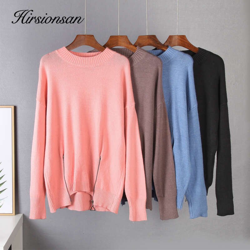 Hirsionsan Elegant Cashmere Knitted Sets Women 2023 Winter Warm Basicl Two Pieces Loose Sweater And Harem Pants Female Tracuit
