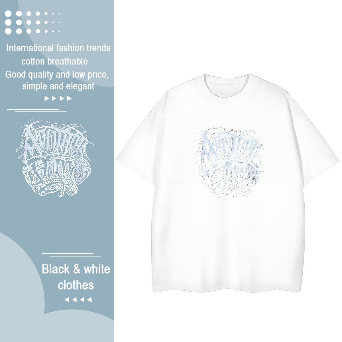 2024 Designer Women T Shirts 230g 100% Cotton Round Neck Short Sleeve Casual Daily Wear The Cross Tshirt for Man Woman Nice White Plus Size Tops Tees
