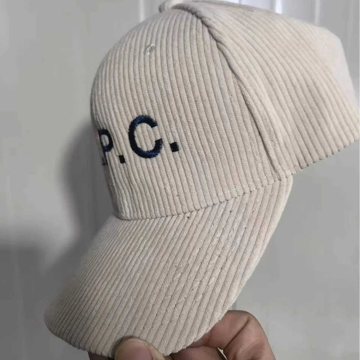 AP corduroy embroidered hat. Unisex style warm casual fashion street trend duck tongue cap. Adjustable corduroy newsboy capX241018
