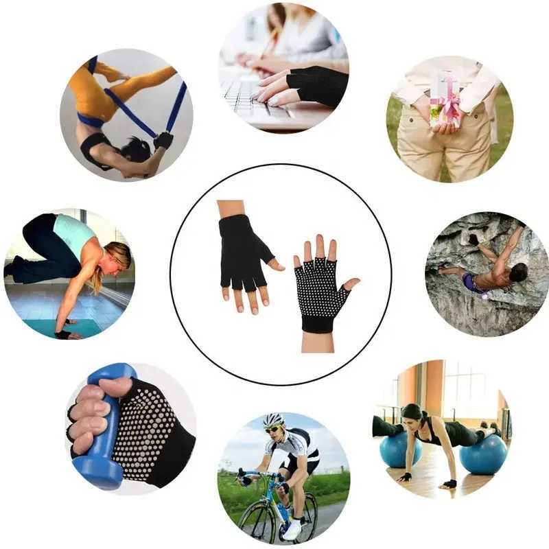 Neutral Half Finger Handguard Anti slip Breathable Fitness Gym Pilates Warm Fitness Yoga GlovesW241018