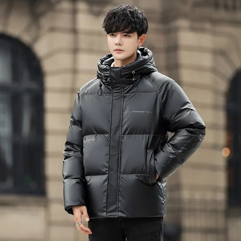 Winter White Duck Down Mens Hoodies Puffer Jacket Casual Warm Male Windproof Ski Coats 241018
