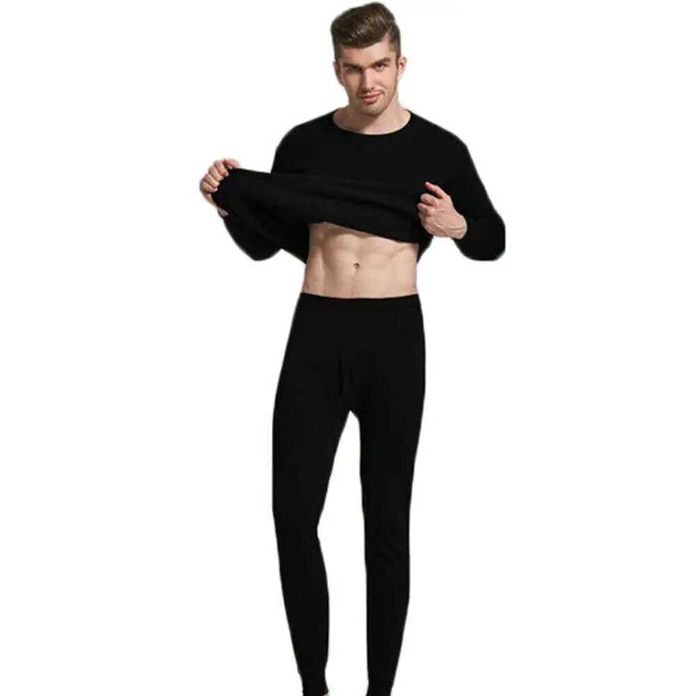 Men's Thermal Underwear Insulated clothing warm winter base material mens long style flexible lining thermal underwear Y241018E1IH