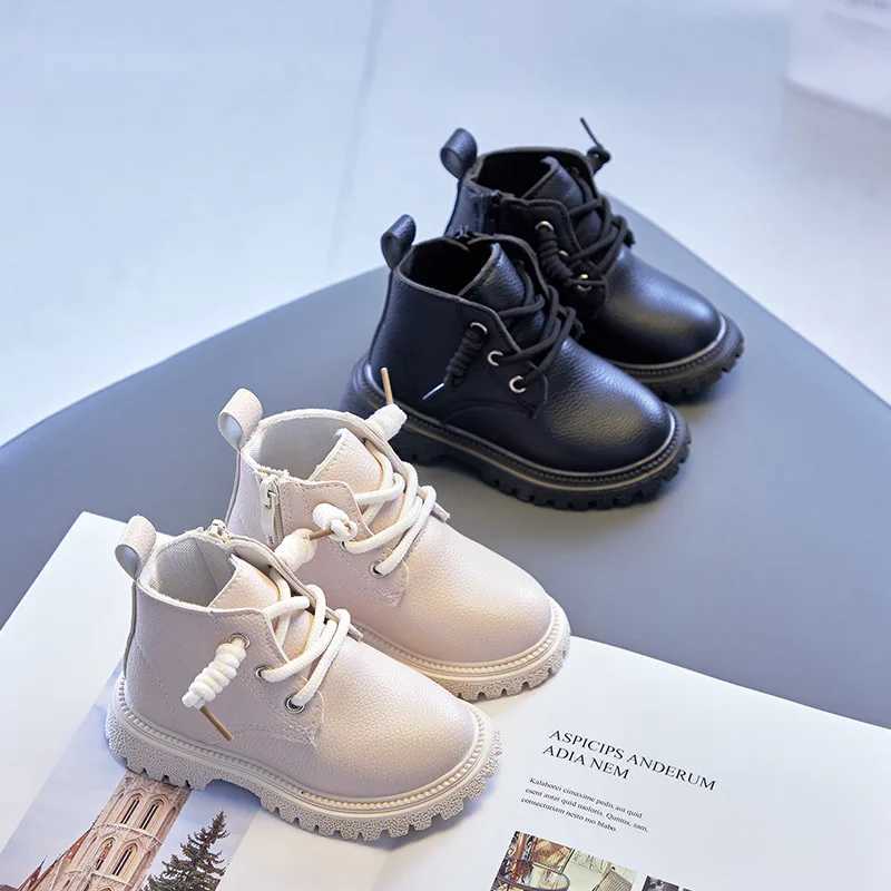 Boots Childrens Spring and Autumn Short Boots Boys Fashion Solid British Boots Girls Fashion Warm Short Boots H241018