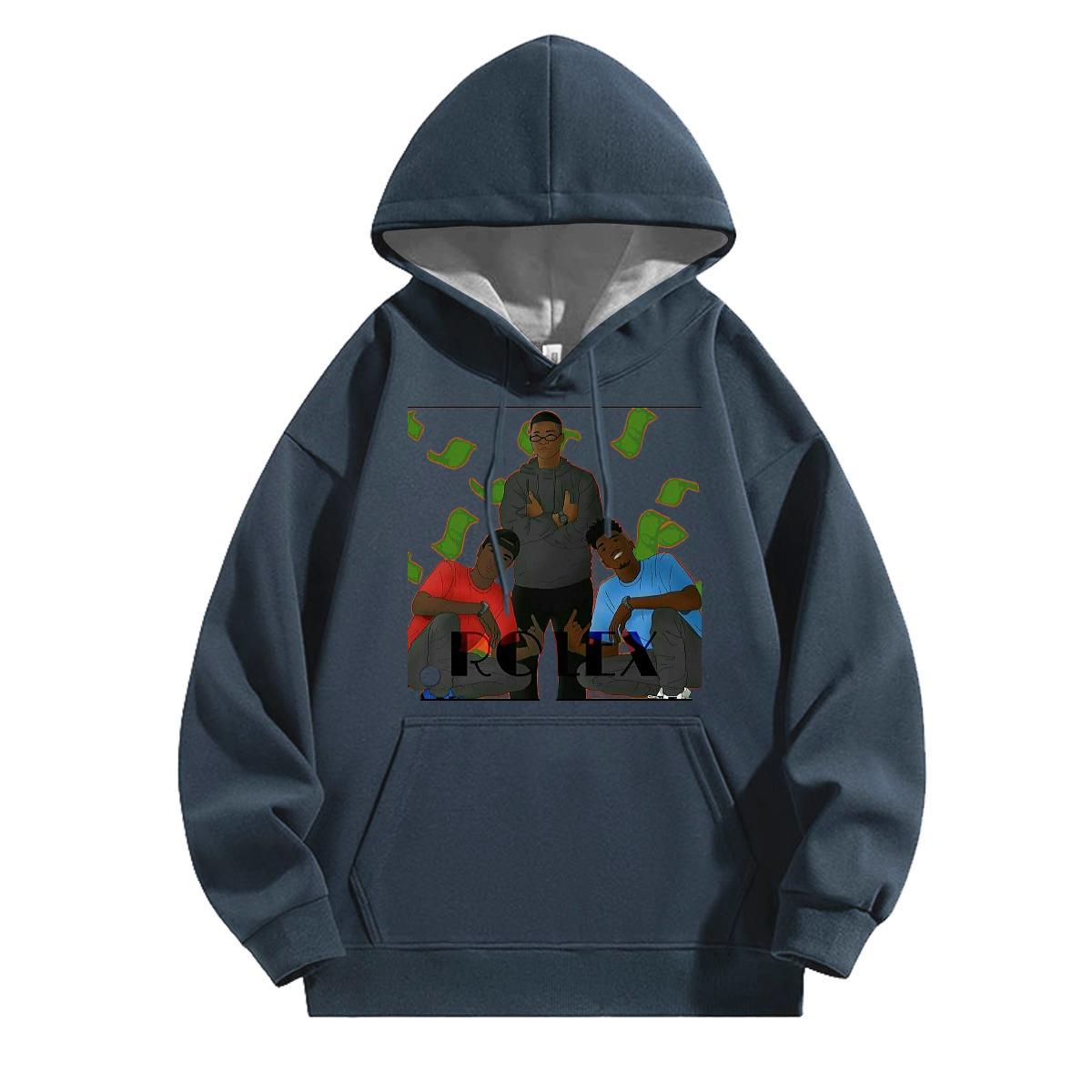 Casual New Men's Hooded Sweatshirt High Quality Couples Hoodie Plus Size Cartoon Wear Casual Daily Wear Drawstring Long Sleeve 350g Cotton