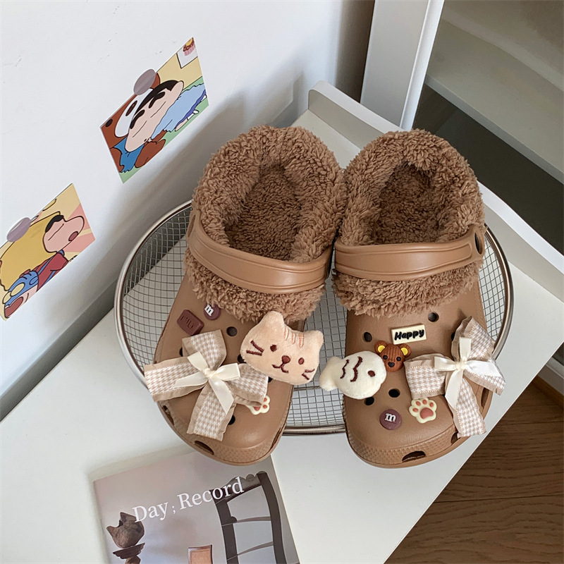Detachable Slippers EVA Warm Thick Bottom Plush Cotton Towers | 2024 New