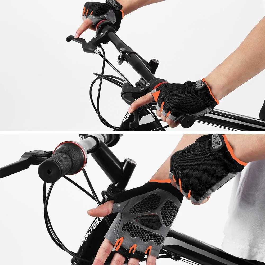 Bicycle gloves anti slip shock-absorbing breathable half finger gloves Mtb gloves sports gloves bicycle glovesW241018