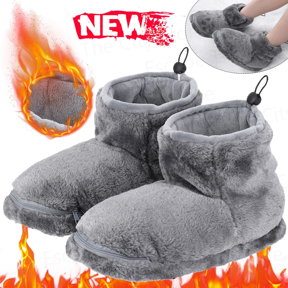 Winter USB boots plush warm electric slider comfortable boots winter boots241018