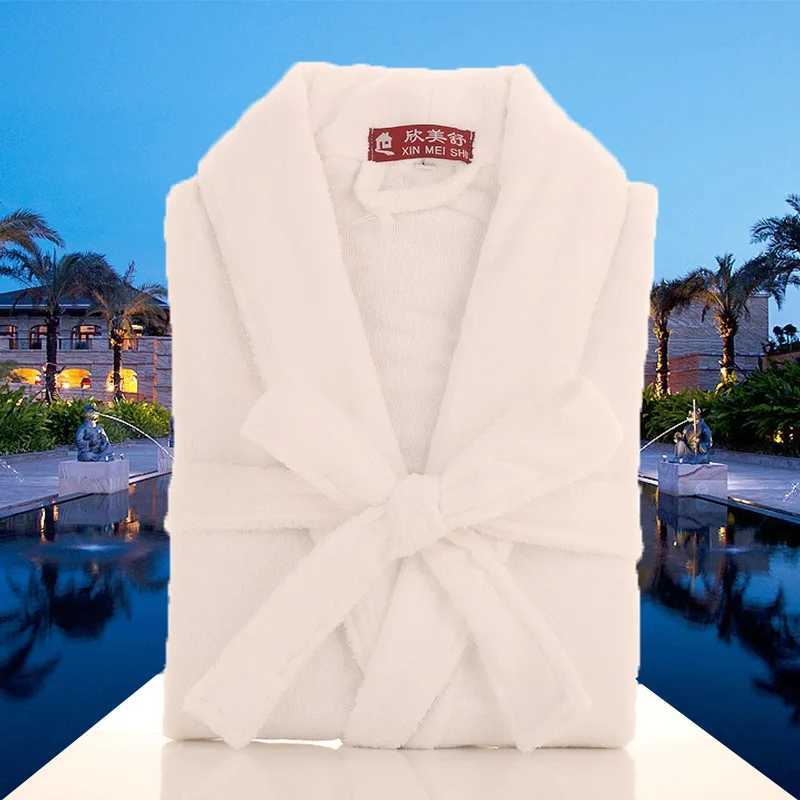 Mens Terry Fleece Bathrobe 100% Cotton Towel Long Thick Robe Blue and White Bridesmaid Robe Spring AutumnXJ241018