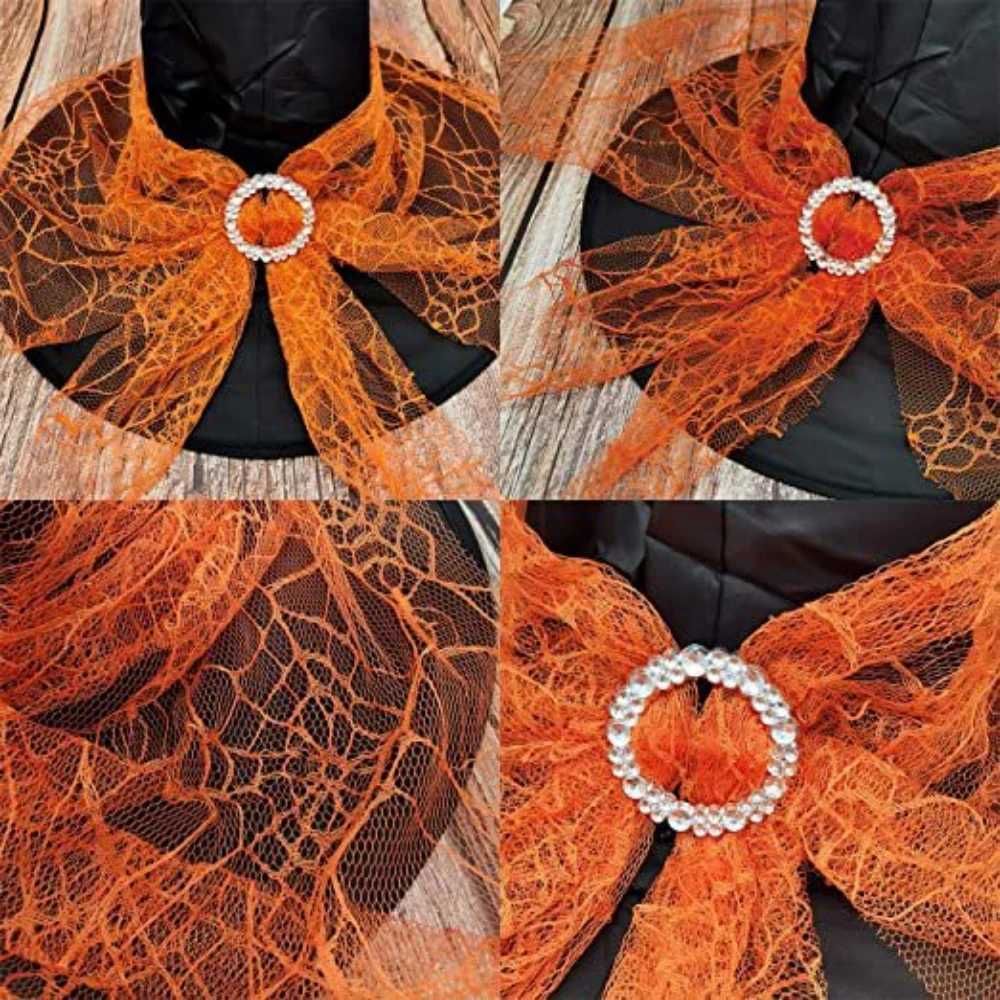 Kids Witch Hats Halloween Hat Decoration Props for Girls Cosplay Witch Gauze Headwear Role Play Taff Witch Halloween Deco Unisex LX241018