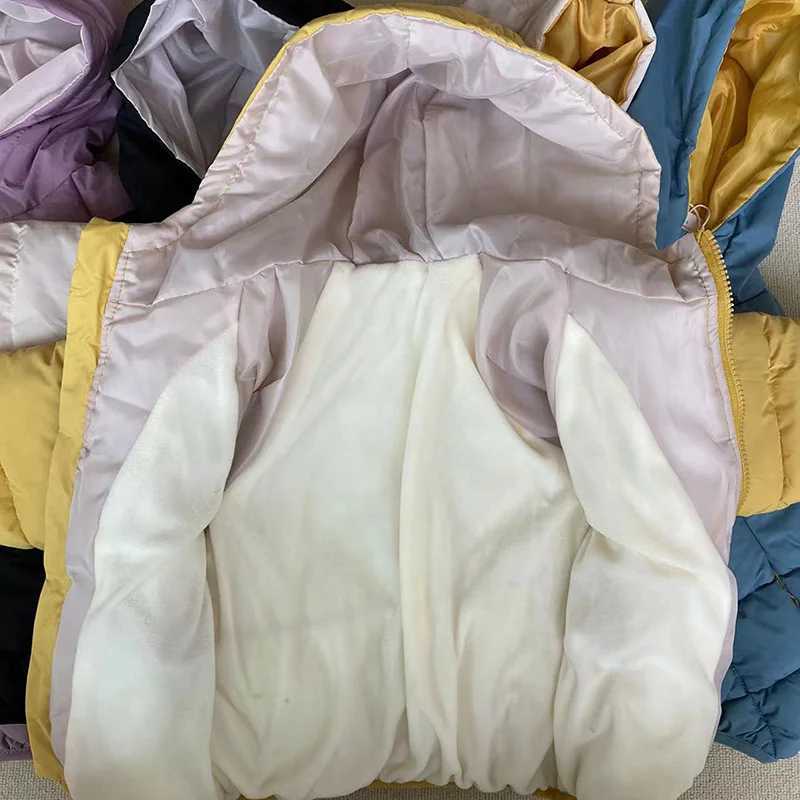 Winter Childrens Thick Coat Autumn Boys and Girls Fashion Apron Warm Coat Baby Hoodie Childrens Cotton Coat 3-8Y M241018
