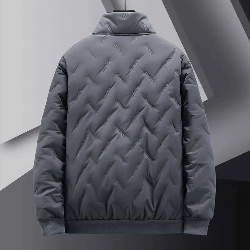 Warm Thicken Jackets Waterproof 2023 Autumn Winter Jacket Men Lambswool Jogging Casual Coat Men Fashion Loose Grey Parka Jacket LX241018