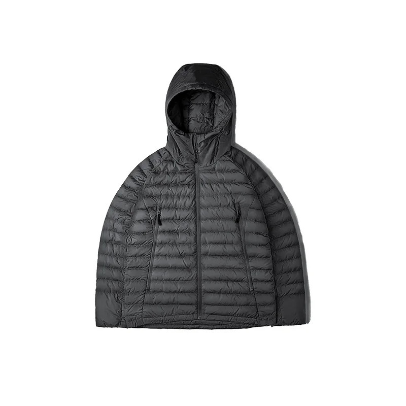 Maden Winter Lightweight Hooded Down Jacket for Men White Duck Filling Urban Outdoor Portable Coat Thick Warm 241018