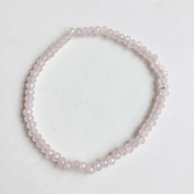 3 * 4MM green jadeite gemstone elastic bracelet natural jadeite retro cut small beads handmade gemstone arrangement 241018